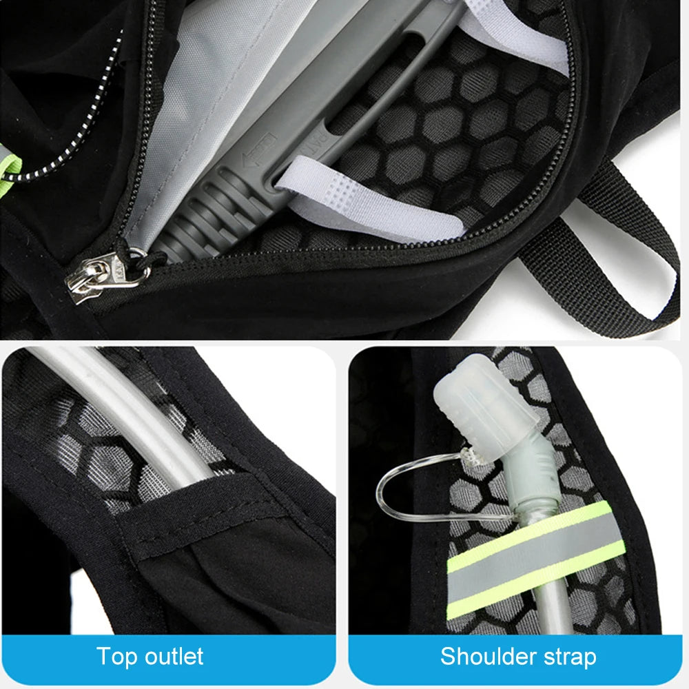 Lightweight Running Hydration Vest 2L Water Backpack for Hiking Biking, Breathable Hydration Pack for Men & Women