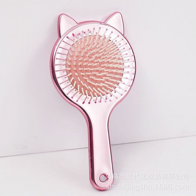 Charming Kitty Hair Comb with Massage Grip