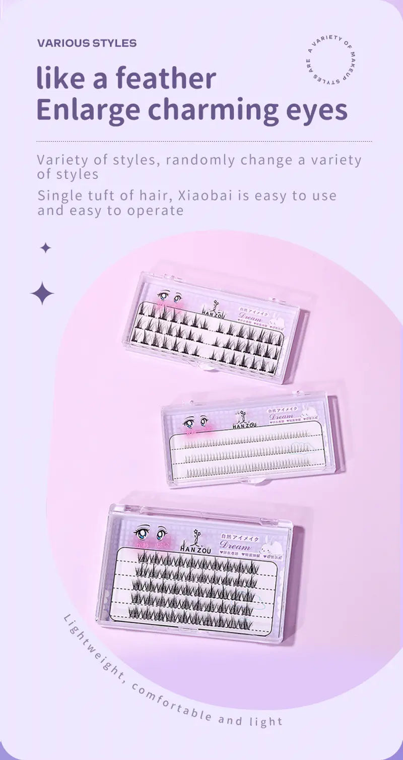 Anime-Inspired Wispy Lash Clusters