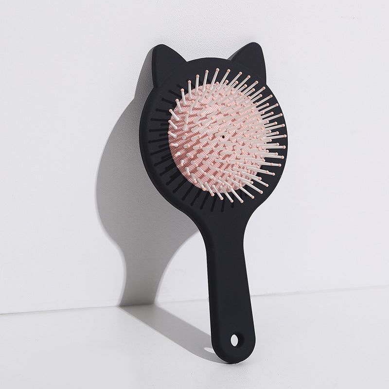 Charming Kitty Hair Comb with Massage Grip