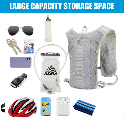 Lightweight Running Hydration Vest 2L Water Backpack for Hiking Biking, Breathable Hydration Pack for Men & Women