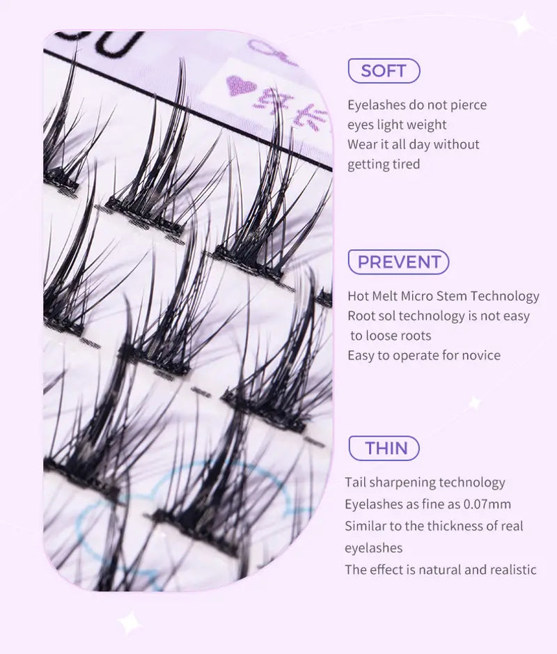 Anime-Inspired Wispy Lash Clusters