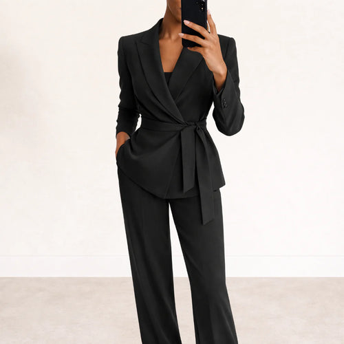 Evelyn | Belted Blazer Suit