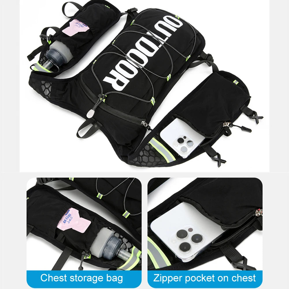 Lightweight Running Hydration Vest 2L Water Backpack for Hiking Biking, Breathable Hydration Pack for Men & Women
