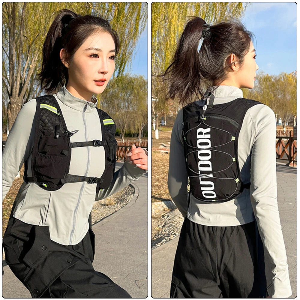 Lightweight Running Hydration Vest 2L Water Backpack for Hiking Biking, Breathable Hydration Pack for Men & Women