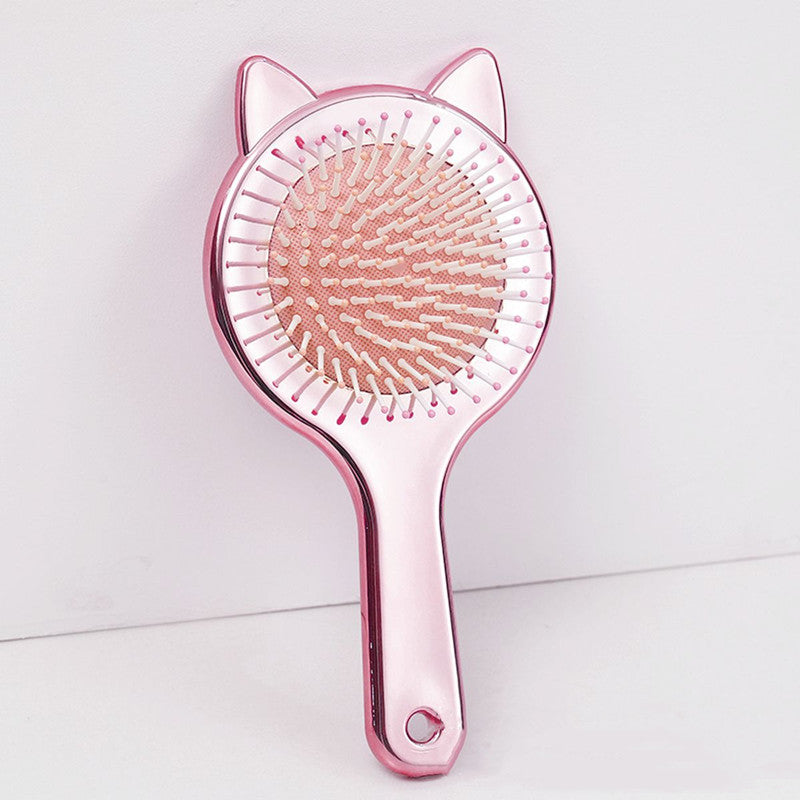Charming Kitty Hair Comb with Massage Grip
