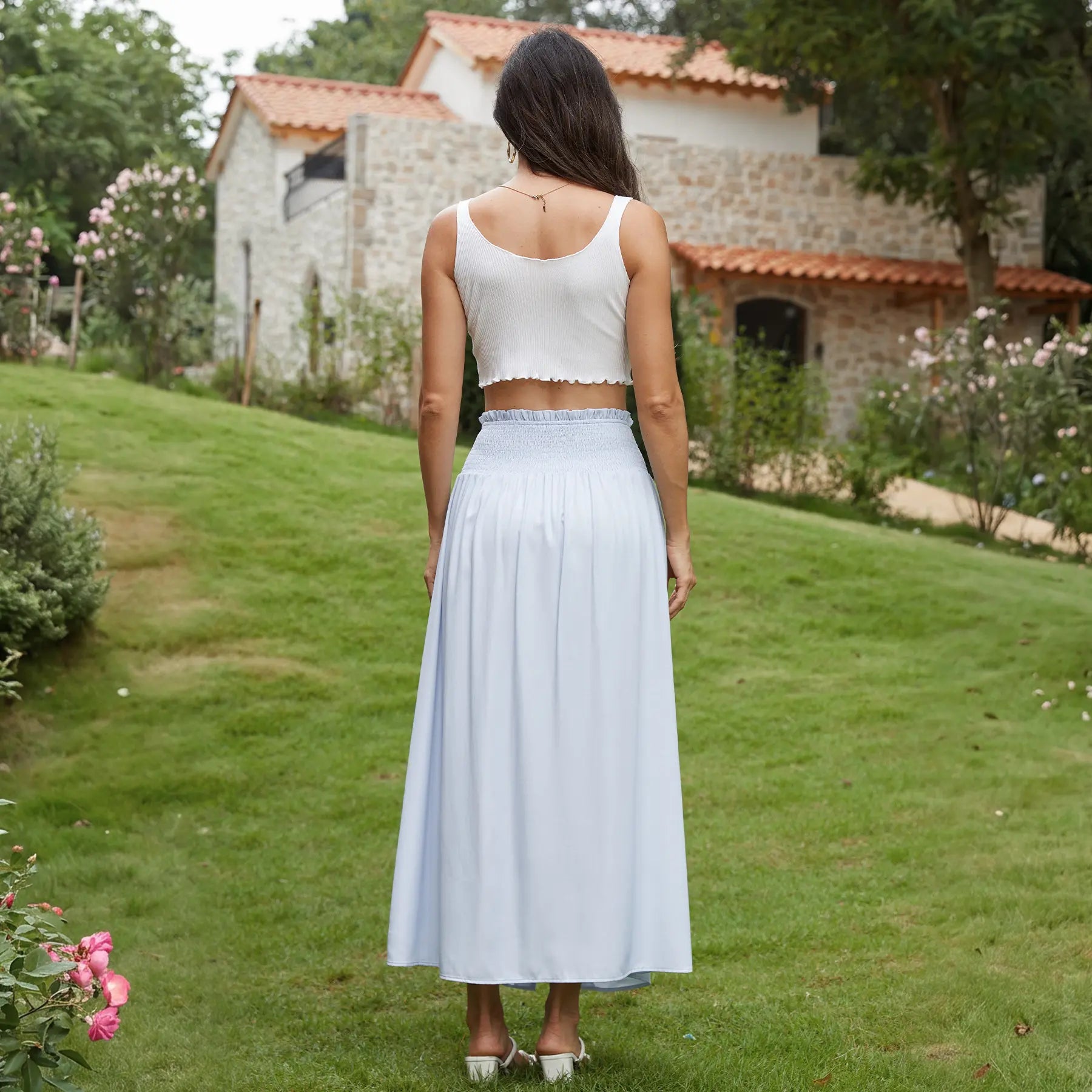 Elevate Your Summer Wardrobe with the Florboom Women's Flowy A-Line Maxi Skirt – Trendy Coastal Cowgirl Style for Vacation and Travel