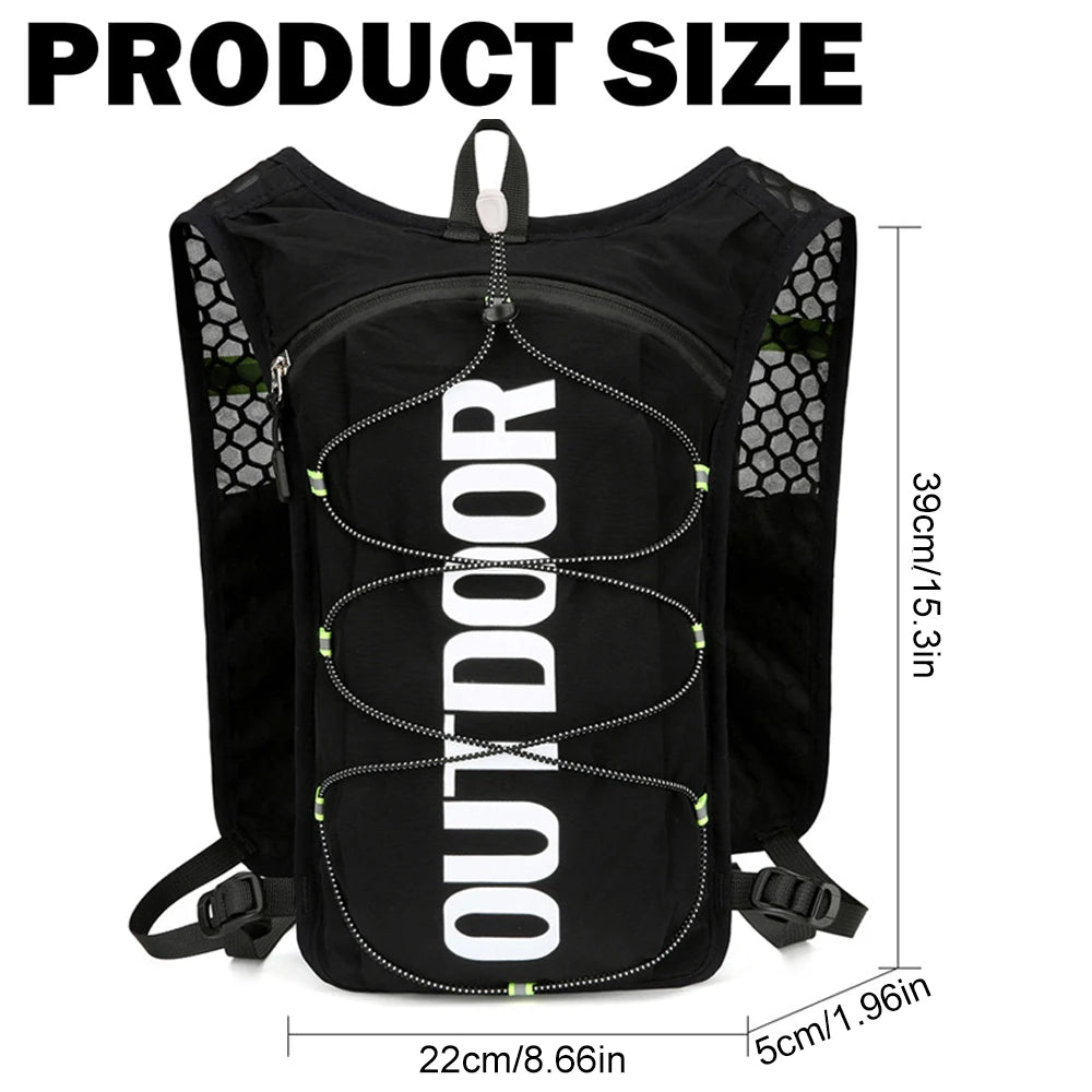 Lightweight Running Hydration Vest 2L Water Backpack for Hiking Biking, Breathable Hydration Pack for Men & Women