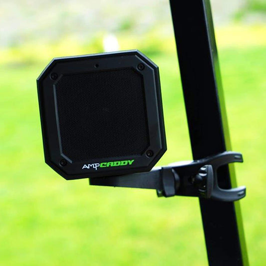 Golf Bluetooth Speaker with Mount, Bluetooth Speaker and Mount with Loud Stereo Sound and Bass Boost, Extended Playtime and Range (V3 Pro - 15 Watts)