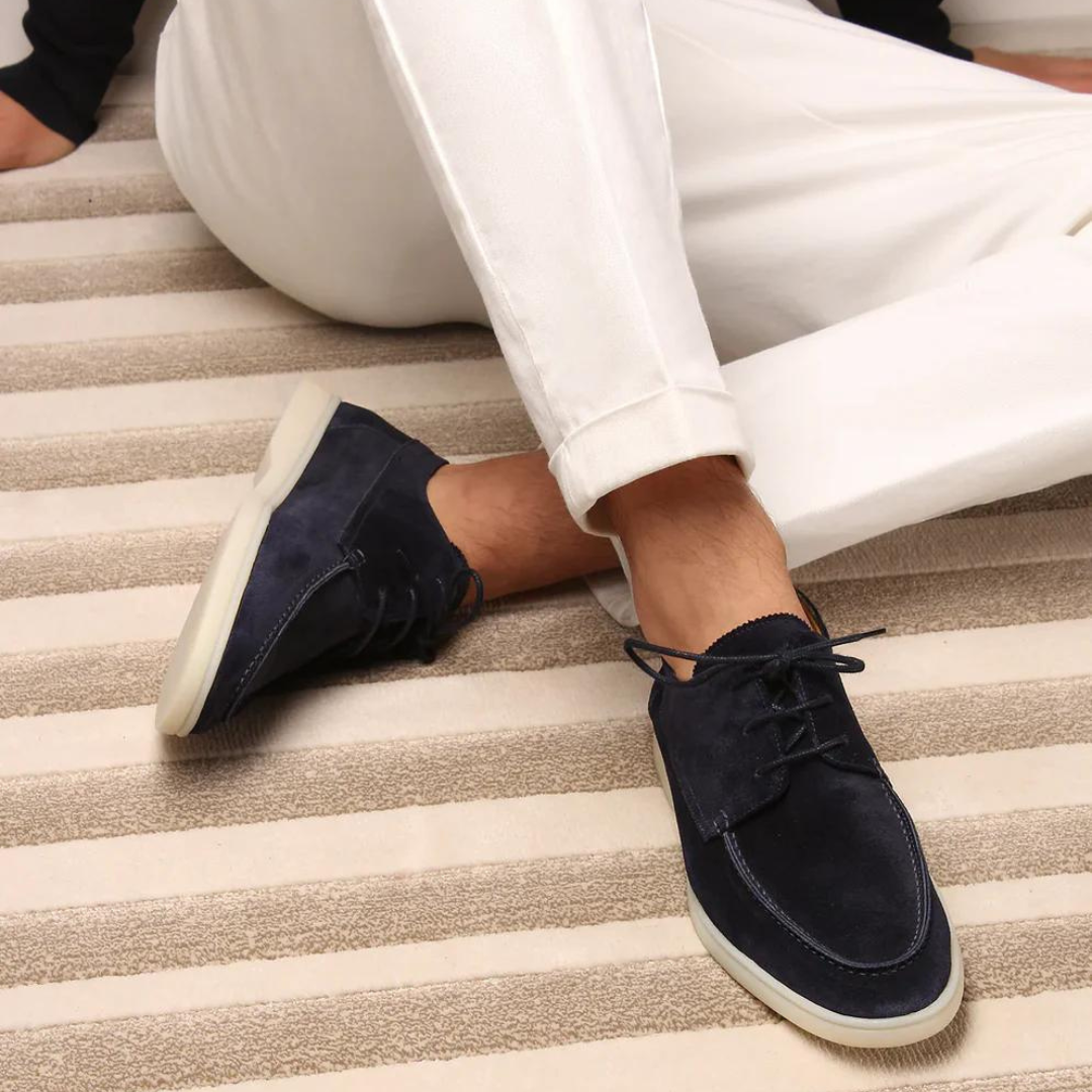 Stratford Luxury Men’S Leather Lace-Up Loafers – Premium Dress and Casual Shoes