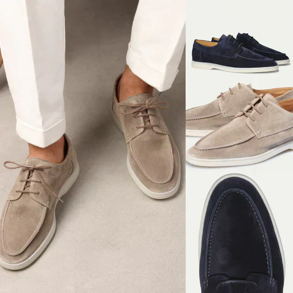 Stratford Luxury Men’S Leather Lace-Up Loafers – Premium Dress and Casual Shoes