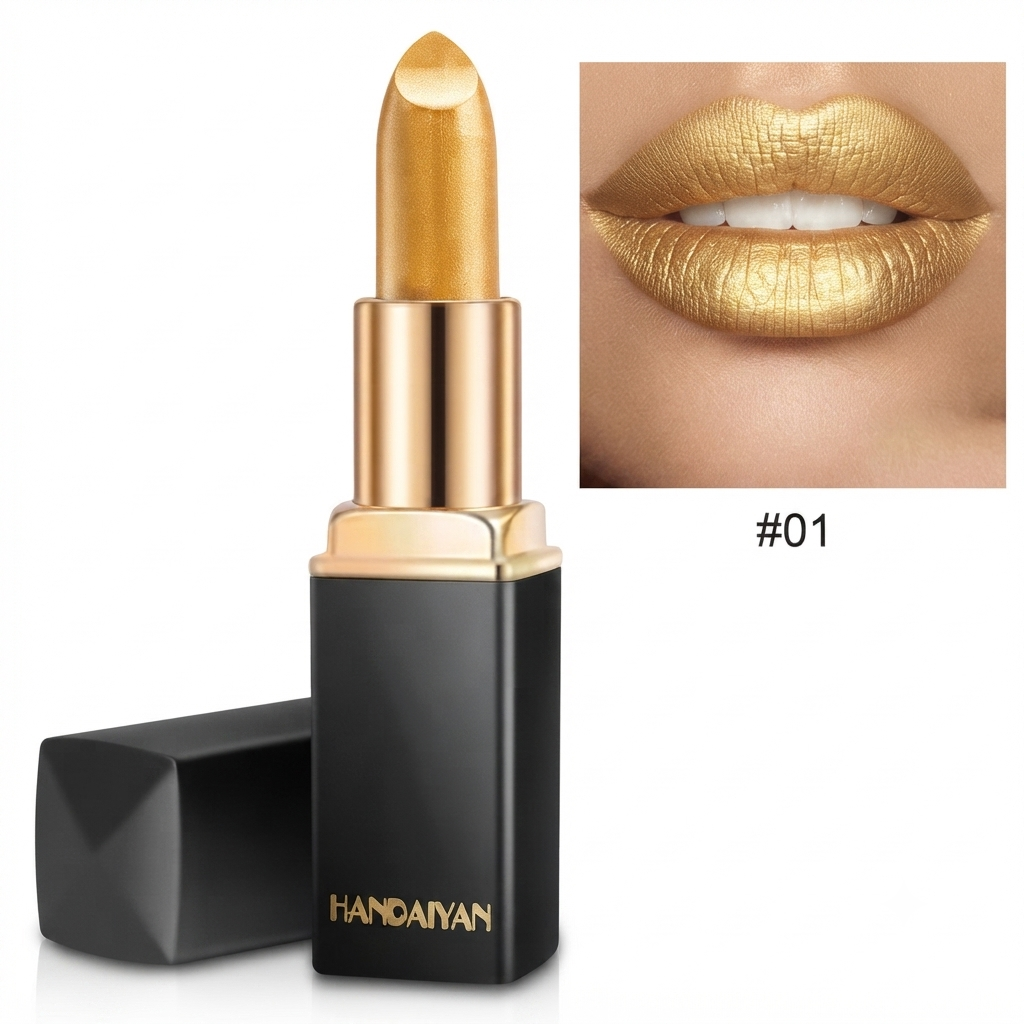 Color-Changing Metallic Pearlescent Gilded Lipstick