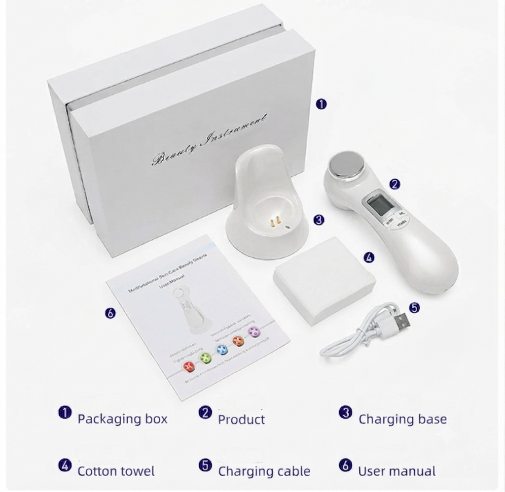 6-in-1 LED Skin Massage Beauty Device