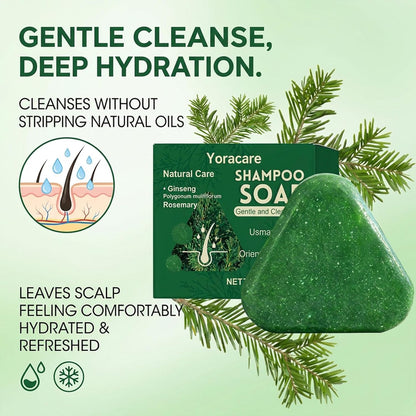 Korean Scalp Revival Bar,Strengthening Botanical Formula, Deep Hydrating Scalp,Strengthening & Thinning Hair, Gentle Hydrating Solid Shampoo (1, 4.23OZ)