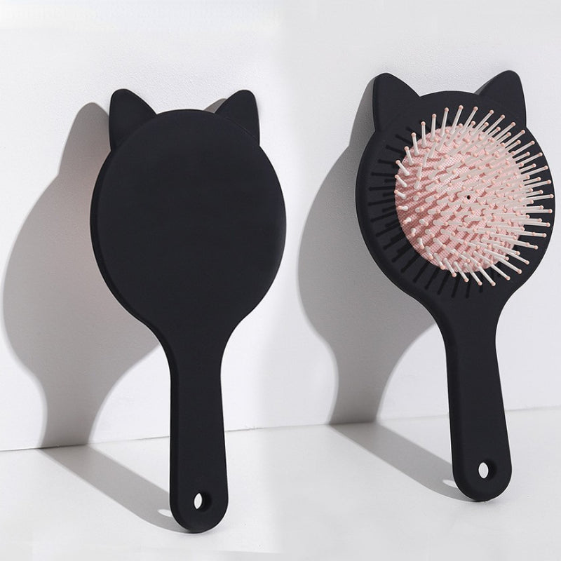 Charming Kitty Hair Comb with Massage Grip