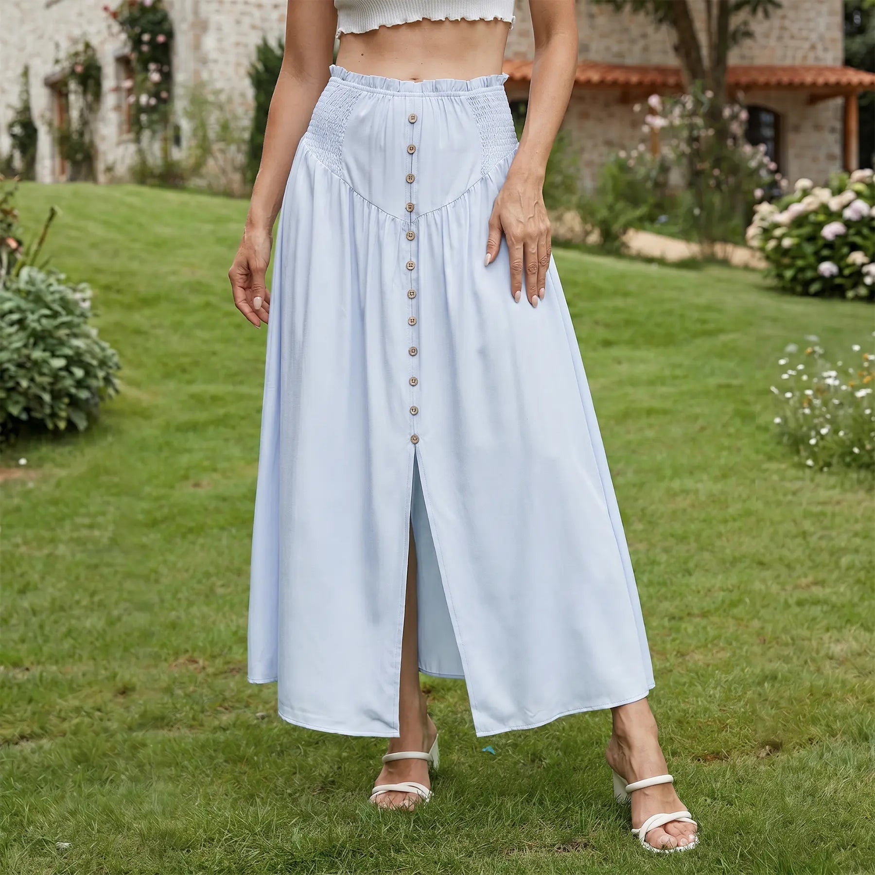 Elevate Your Summer Wardrobe with the Florboom Women's Flowy A-Line Maxi Skirt – Trendy Coastal Cowgirl Style for Vacation and Travel
