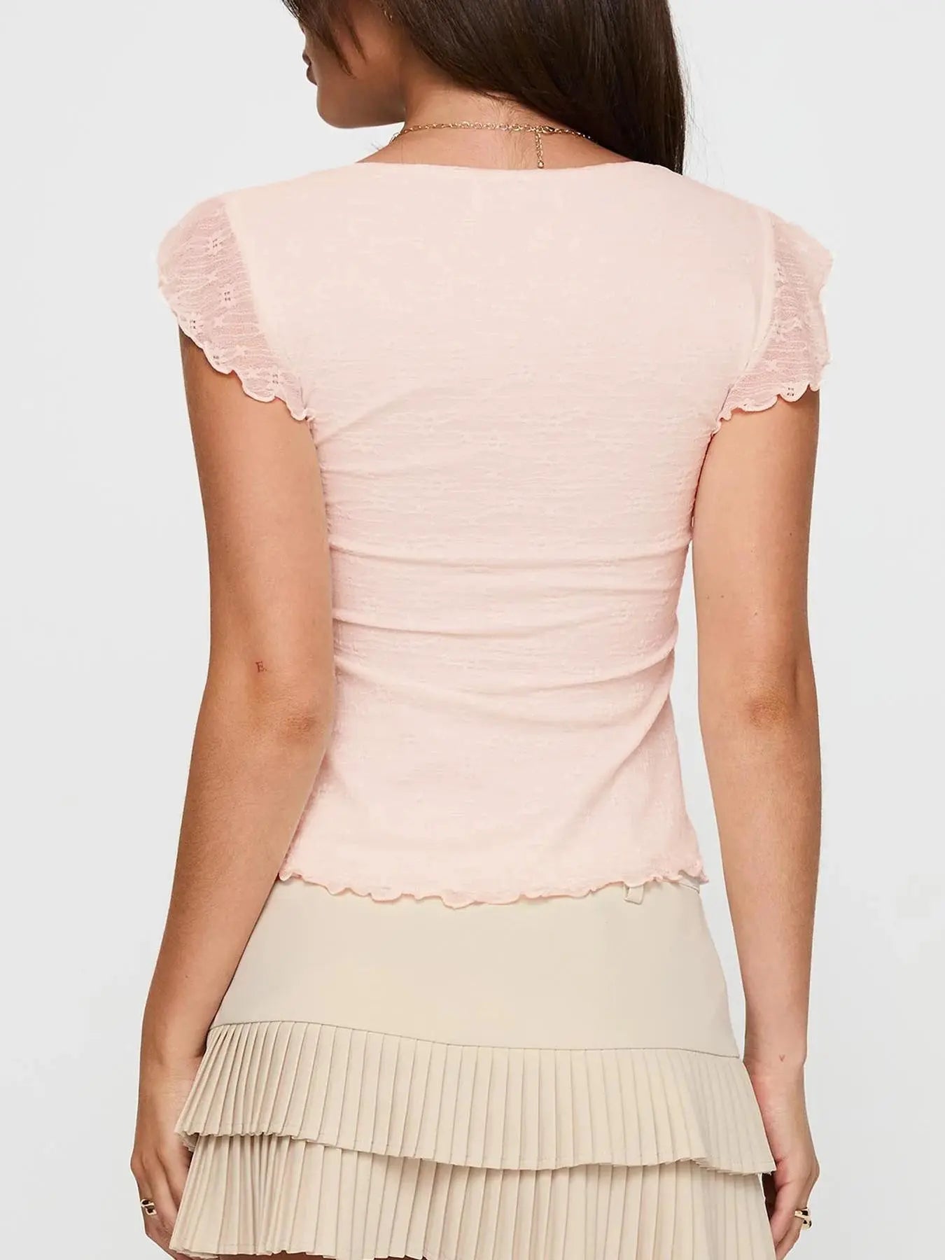 Chic Women's Square Neck Knitted Blouse with Belted Waist - Perfect for Summer Outings, Valentine's Day, and Daily Wear